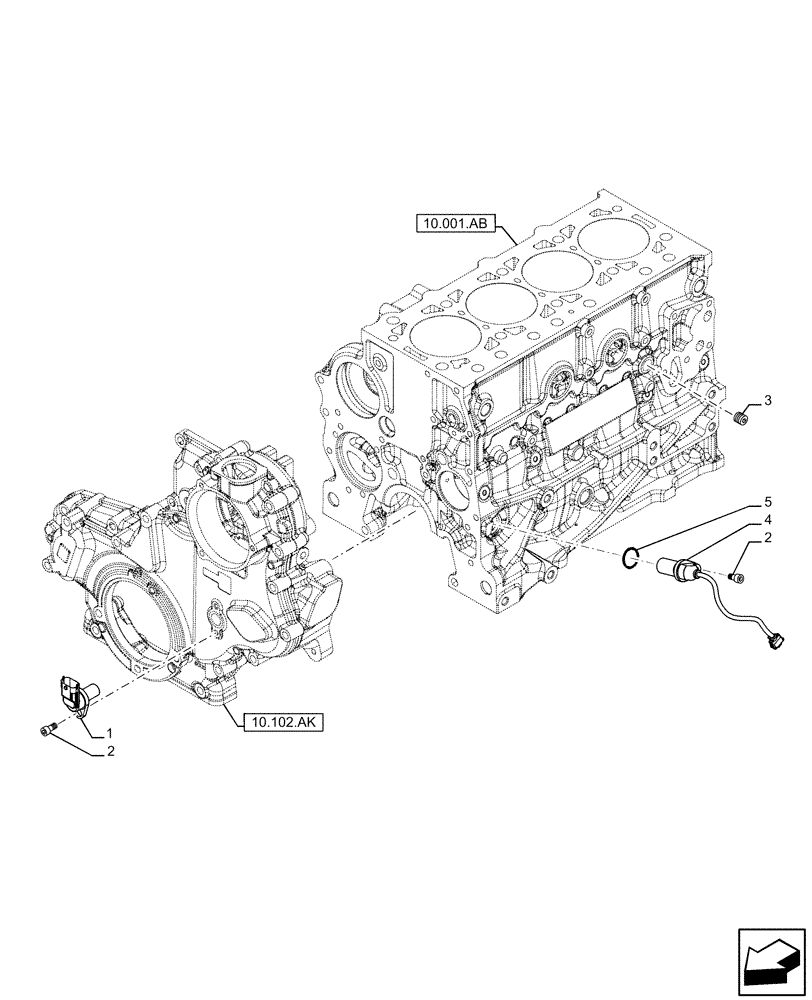 Схема запчастей Case IH F5GFL413A B019 - (55.015.AD) - AIR INTAKE, SENSOR (55) - ELECTRICAL SYSTEMS