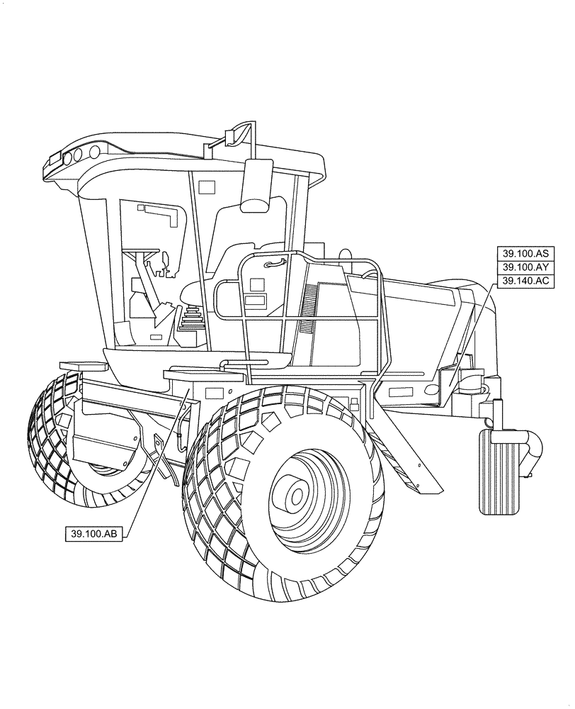 Схема запчастей Case IH WD1504 - (00.000.39) - PICTORIAL INDEX - FRAMES AND BALLASTING (00) - GENERAL & PICTORIAL INDEX