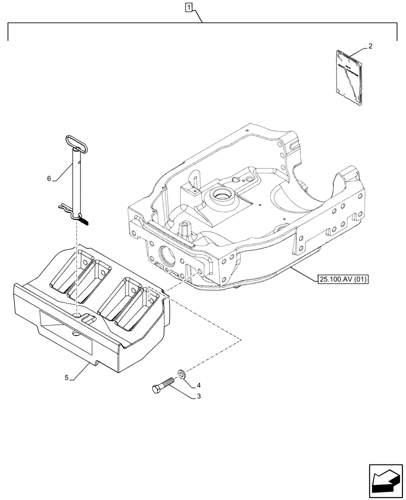 Схема запчастей Case IH PUMA 220 - (88.100.39[01]) - DIA KIT, FRONT WEIGHT (88) - ACCESSORIES