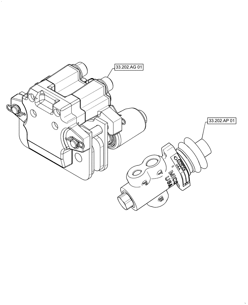 Схема запчастей Case IH PATRIOT 2250 - (00.000.33[01]) - PICTORIAL INDEX - BRAKES & CONTROLS (00) - GENERAL & PICTORIAL INDEX
