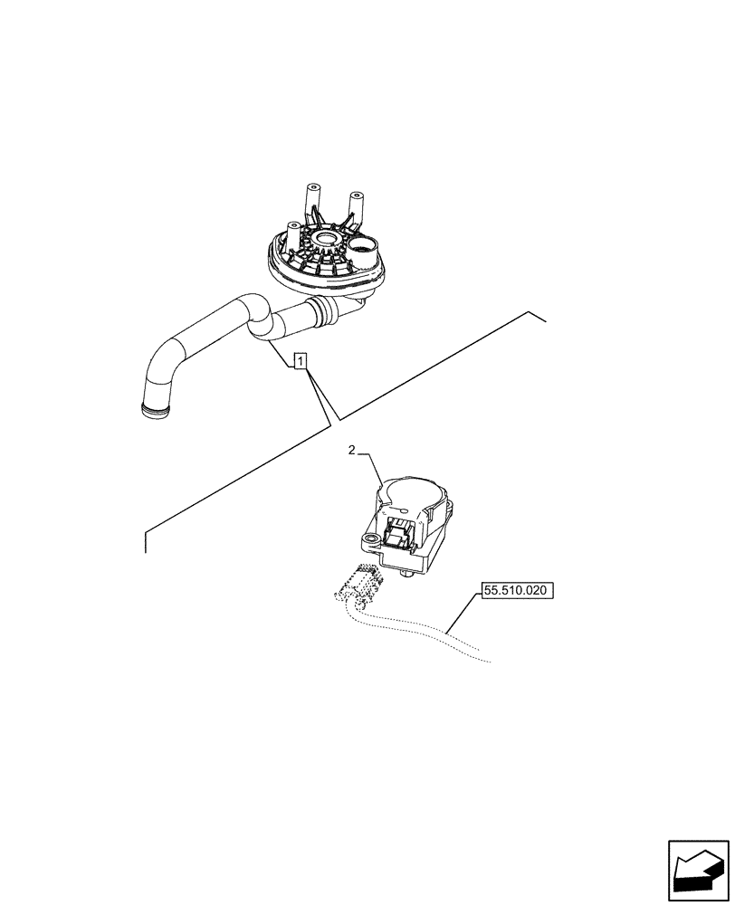 Схема запчастей Case IH FARMALL 110U - (55.050.070) - VAR - 335387, 391246 - HEATER, CONTROL DEVICE (55) - ELECTRICAL SYSTEMS