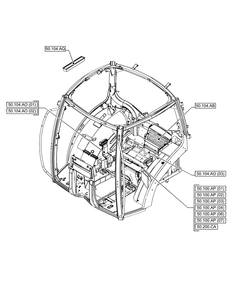 Схема запчастей Case IH PUMA 185 - (00.000.50[02]) - PICTORIAL INDEX - CAB CLIMATE CONTROL (00) - GENERAL & PICTORIAL INDEX