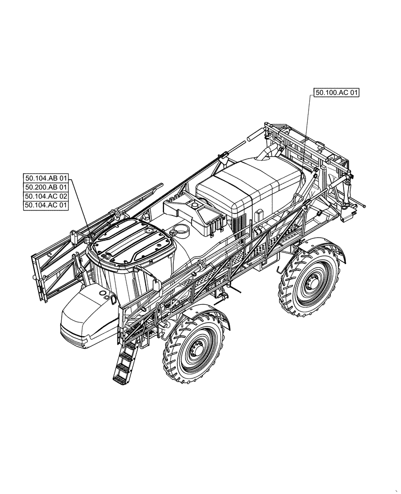 Схема запчастей Case IH PATRIOT 2250 - (00.000.50[01]) - PICTORIAL INDEX - CAB CLIMATE CONTROL (00) - GENERAL & PICTORIAL INDEX