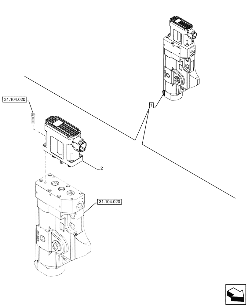 Схема запчастей Case IH OPTUM 300 CVT - (55.048.030) - VAR - 758794 - REAR PTO, PILOT CONTROLS, ACTUATOR (55) - ELECTRICAL SYSTEMS