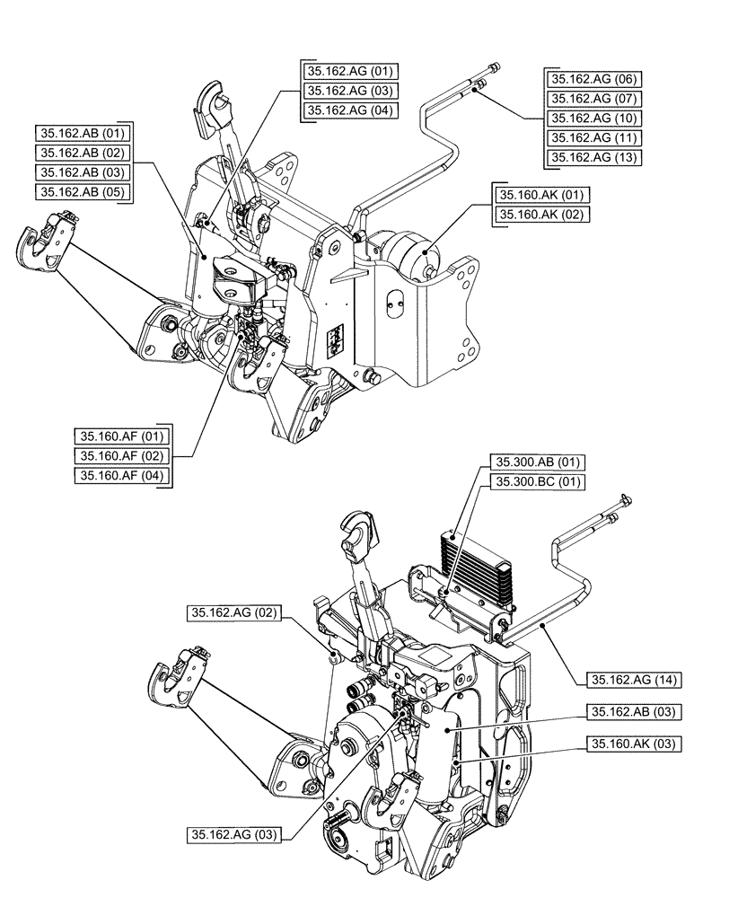 Схема запчастей Case IH PUMA 185 CVT - (35.000.00[04]) - SECTION INDEX - HYDRAULIC SYSTEMS (35) - HYDRAULIC SYSTEMS
