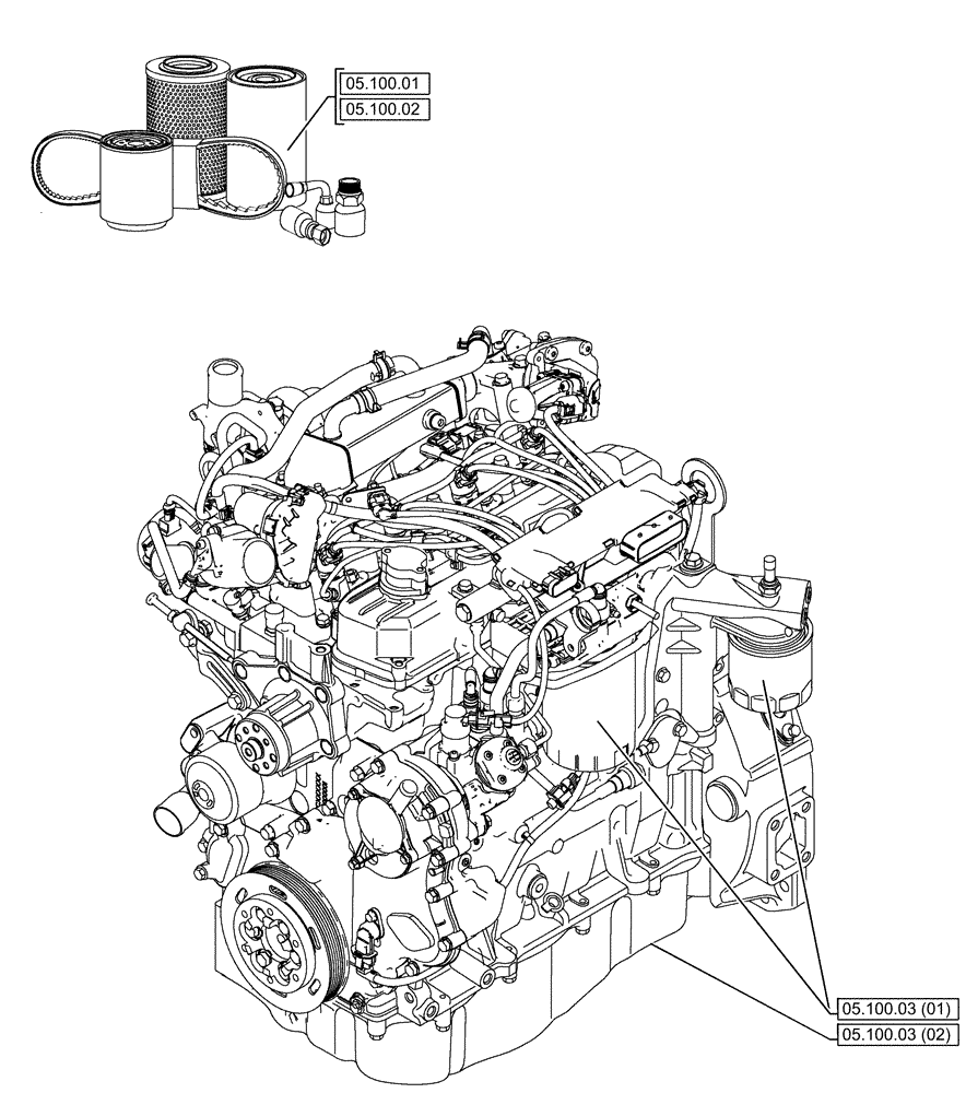 Схема запчастей Case IH F5GFL413A B019 - (00.000.05) - PICTORIAL INDEX - MACHINE COMPLATION AND EQUIPMENT (00) - GENERAL & PICTORIAL INDEX