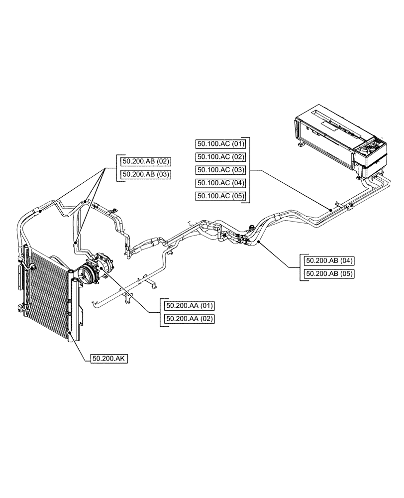 Схема запчастей Case IH PUMA 185 - (00.000.50[01]) - PICTORIAL INDEX - CAB CLIMATE CONTROL (00) - GENERAL & PICTORIAL INDEX