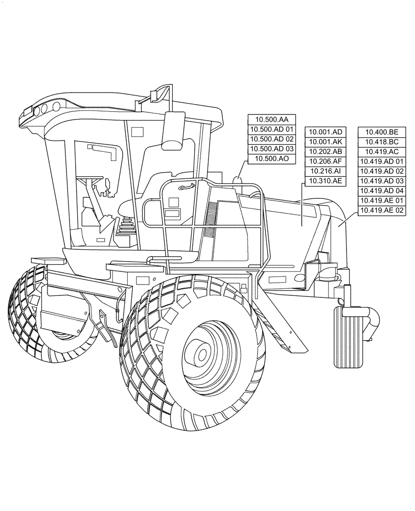 Схема запчастей Case IH WD1504 - (00.000.10) - PICTORIAL INDEX - ENGINE (00) - GENERAL & PICTORIAL INDEX
