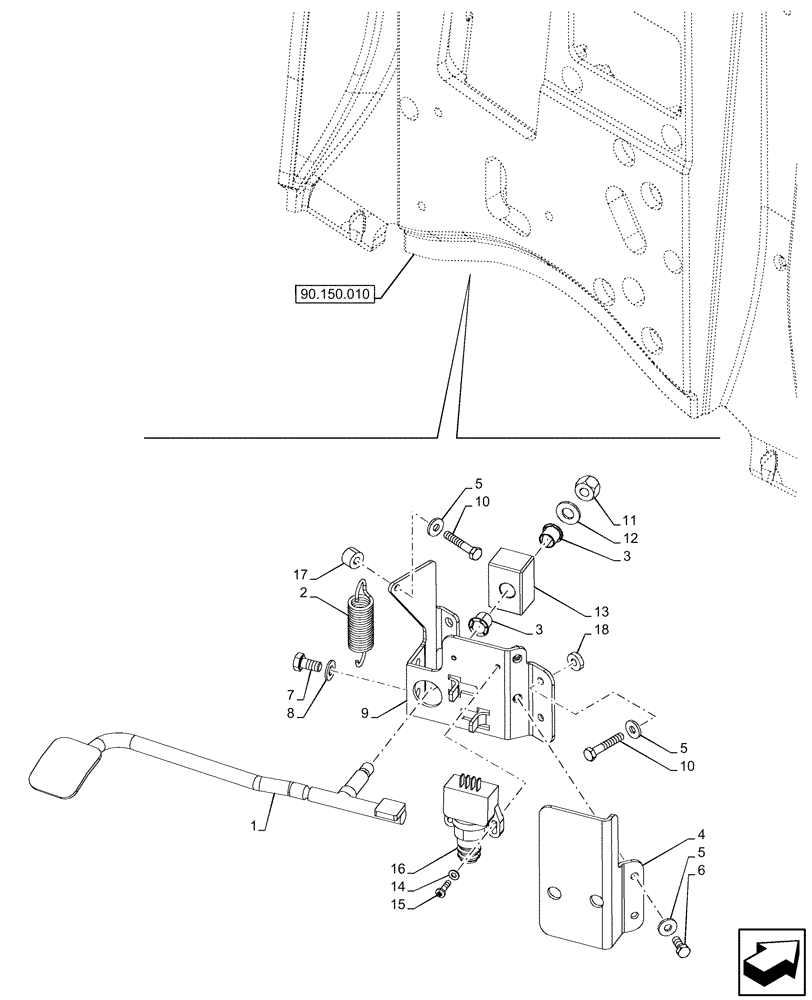 Схема запчастей Case IH OPTUM 300 CVT - (55.519.010) - VAR - 758005 - EXHAUST BRAKE, SWITCH (55) - ELECTRICAL SYSTEMS