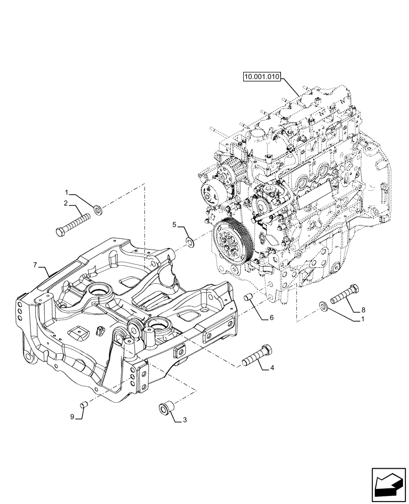 Схема запчастей Case IH FARMALL 120U - (25.100.140) - VAR - 744942, 744943, 754558, 758288, 758336, 758385, 758578 - SUSPENDED FRONT AXLE, SUPPORT (25) - FRONT AXLE SYSTEM