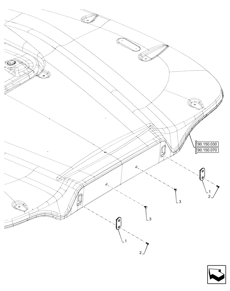 Схема запчастей Case IH OPTUM 300 CVT - (88.100.120) - LICENSE PLATE HOLDER, PLUG (88) - ACCESSORIES