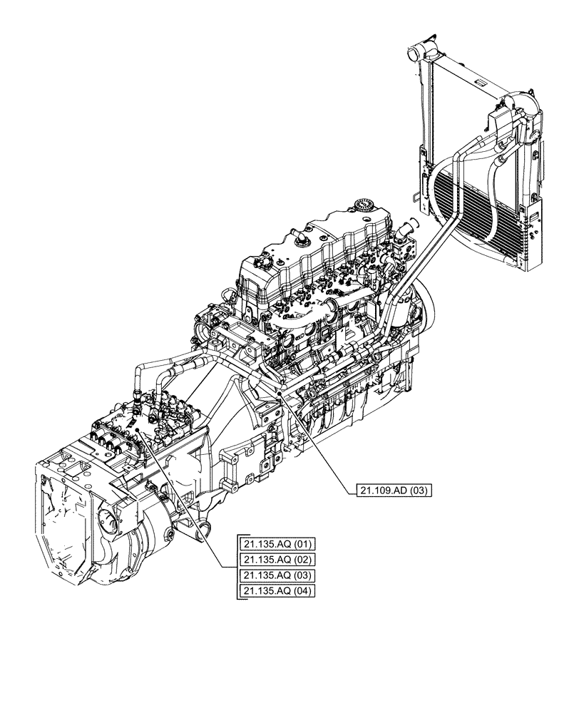 Схема запчастей Case IH PUMA 185 - (00.000.21[06]) - PICTORIAL INDEX - TRANSMISSION (00) - GENERAL & PICTORIAL INDEX
