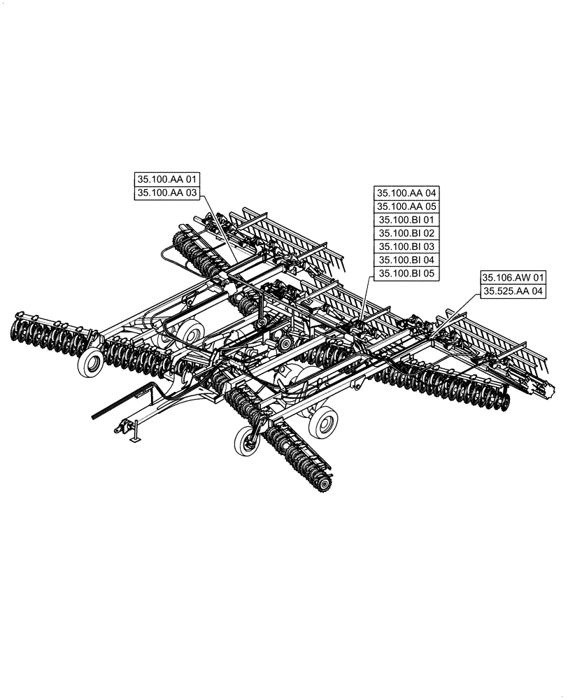 Схема запчастей Case IH TRUE-TANDEM 335VT - (00.000.35) - PICTORIAL INDEX - HYDRAULIC SYSTEMS (00) - GENERAL & PICTORIAL INDEX