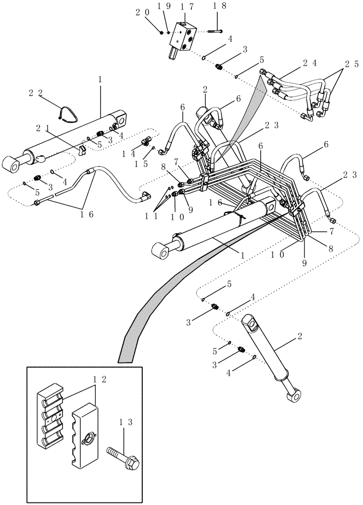 Схема запчастей Case IH LX132 - (08-02) - HYDRAULICS - LOADER FRAME - WITH MECHANICAL SELF-LEVEL (08) - HYDRAULICS