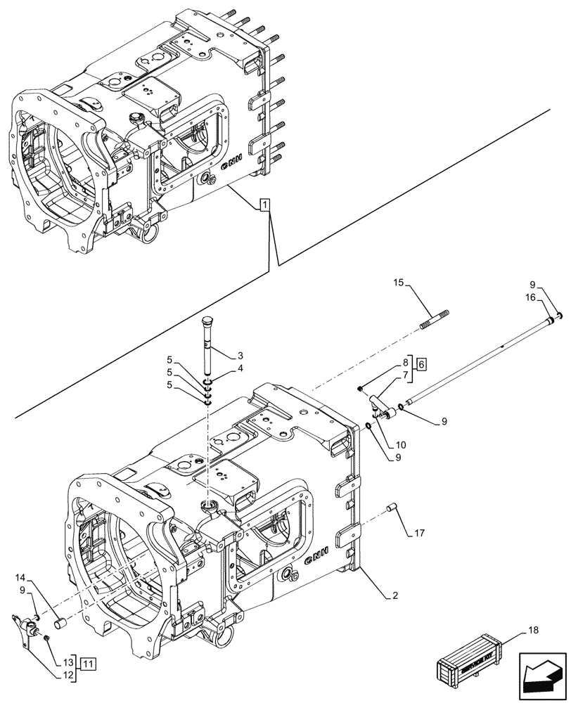 Схема запчастей Case IH OPTUM 270 CVT - (21.504.020) - VAR - 391138, 758022, 758870, 759053 - TRANSMISSION HOUSING, COMPONENTS (21) - TRANSMISSION