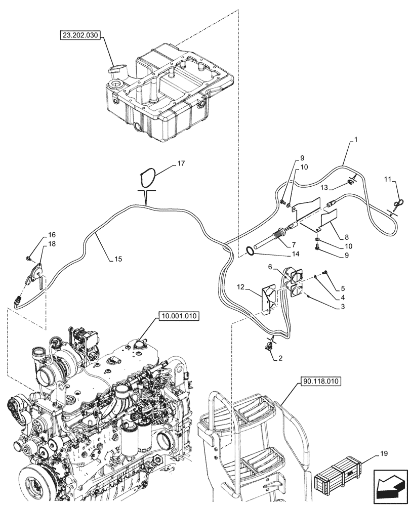 Схема запчастей Case IH OPTUM 270 CVT - (55.202.020) - VAR - 758008 - TRANSMISSION OIL, BLOCK HEATER (240V) (55) - ELECTRICAL SYSTEMS