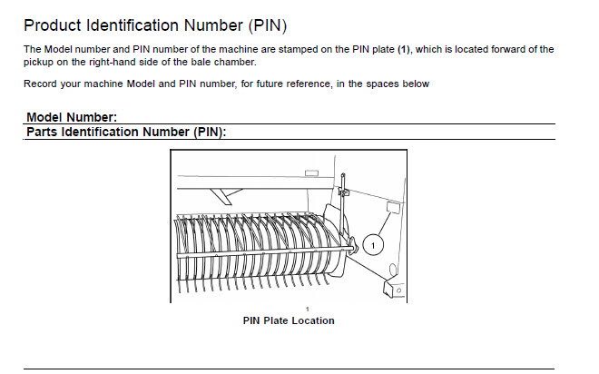 Схема запчастей Case IH SB541C - (00.100.03) - LOCATION OF SERIAL AND PRODUCT IDENTIFICATION NUMBERS (00) - GENERAL & PICTORIAL INDEX