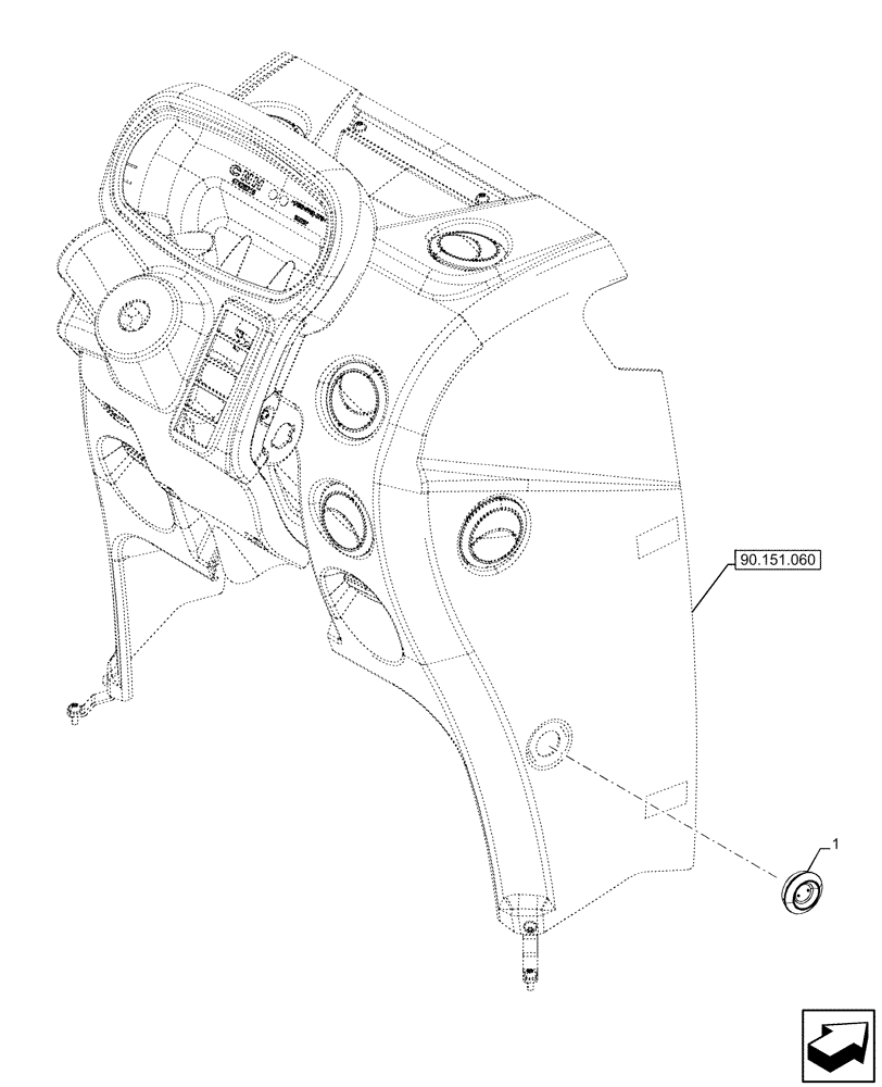 Схема запчастей Case IH FARMALL 110U - (55.512.070) - VAR - 390755, 391756 - PLUG, CIGARETTE LIGHTER, ADDITIONAL, SOCKET (55) - ELECTRICAL SYSTEMS