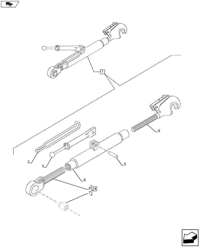 Схема запчастей Case IH FARMALL 105U - (37.110.AE[08]) - VAR - 332953 - QUICK-HITCH, REAR, COMPONENTS (37) - HITCHES, DRAWBARS & IMPLEMENT COUPLINGS