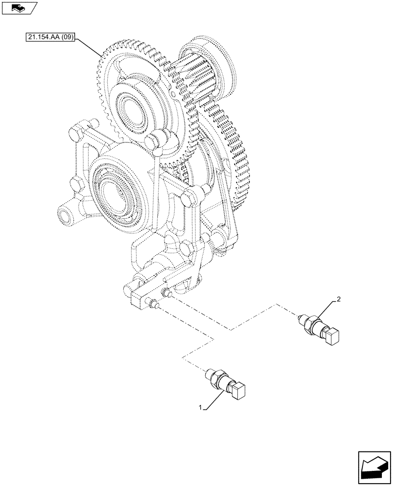 Схема запчастей Case IH FARMALL 105U - (55.022.AB[03]) - VAR - 334114 - TEMPERATURE SWITCH (55) - ELECTRICAL SYSTEMS