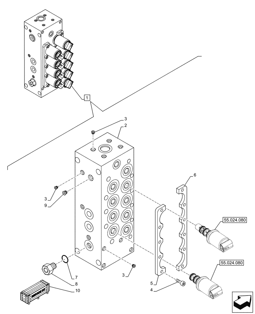 Схема запчастей Case IH OPTUM 300 CVT - (21.505.020) - VAR - 391138, 758022, 758870, 759053 - TRANSMISSION CONTROL VALVE, COMPONENTS (21) - TRANSMISSION