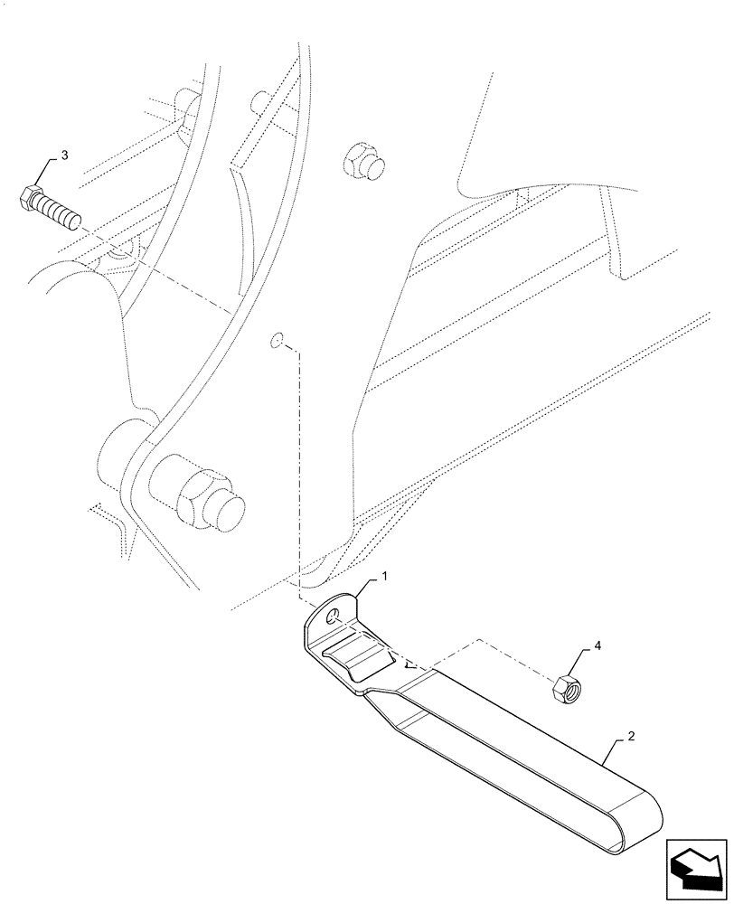 Схема запчастей Case IH 500T - (39.100.AA[10]) - HOSE SUPPORT STRAP 40 FOOT (39) - FRAMES AND BALLASTING