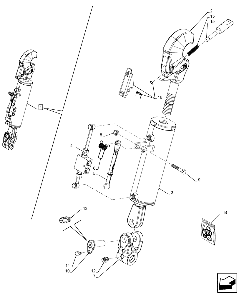 Схема запчастей Case IH OPTUM 270 CVT - (37.120.280) - VAR - 758765, 758766 - REAR, 3 POINT HITCH, CAT 4, HYDRAULIC, UPPER LINK, W/ QUICK ATTACH HOOK LINK ENDS, COMPONENTS (37) - HITCHES, DRAWBARS & IMPLEMENT COUPLINGS