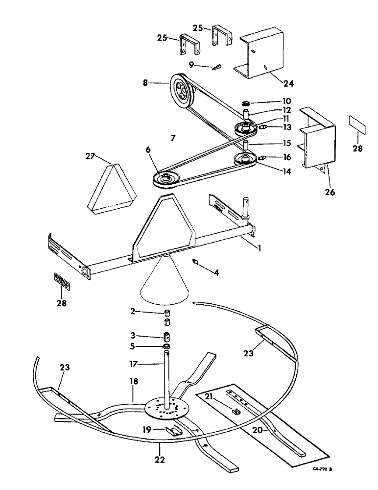 Схема запчастей Case IH 715 - (20-15) - SEPARATOR, STRAW SPREADER Separation