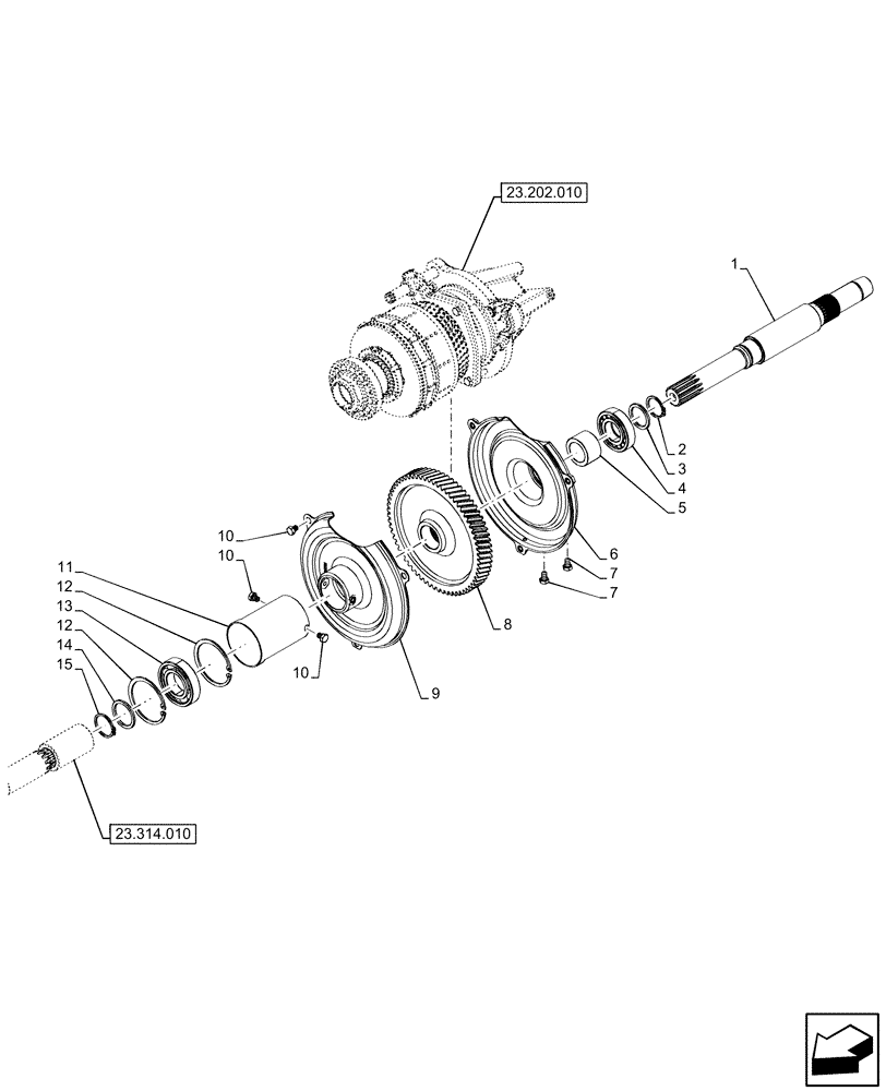 Схема запчастей Case IH OPTUM 300 CVT - (23.202.020) - VAR - 391138, 758022, 758870, 759053 - 4WD ENGAGEMENT CLUTCH CONTROL (23) - FOUR WHEEL DRIVE SYSTEM