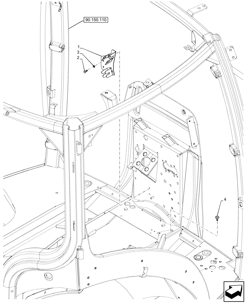 Схема запчастей Case IH OPTUM 270 CVT - (55.510.090) - ELECTRONIC CONTROLS, SUPPORT (55) - ELECTRICAL SYSTEMS