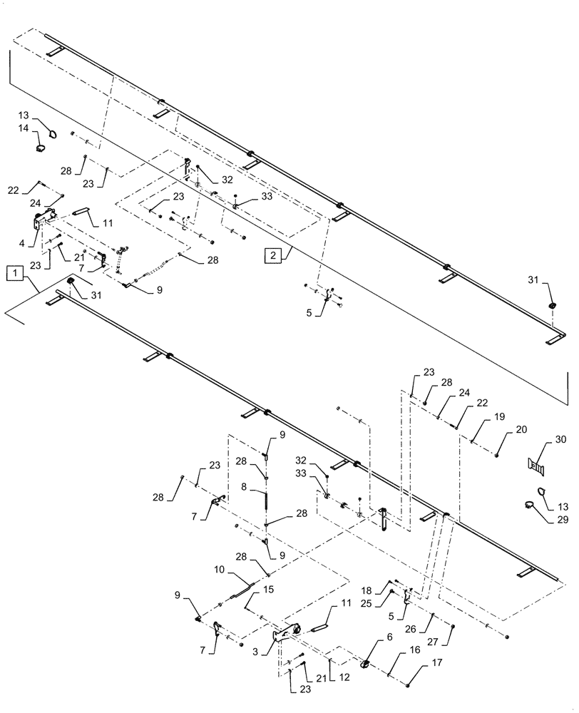 Схема запчастей Case IH 3020-20 - (58.105.01) - CONTROL ASSEMBLY, HEADER HEIGHT (58) - ATTACHMENTS/HEADERS