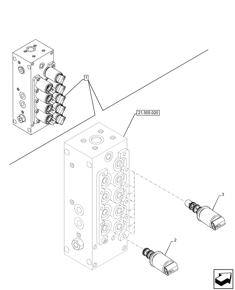 Схема запчастей Case IH OPTUM 270 CVT - (55.024.080) - VAR - 391138, 758022, 758870, 759053 - TRANSMISSION CONTROL VALVE, SOLENOID (55) - ELECTRICAL SYSTEMS