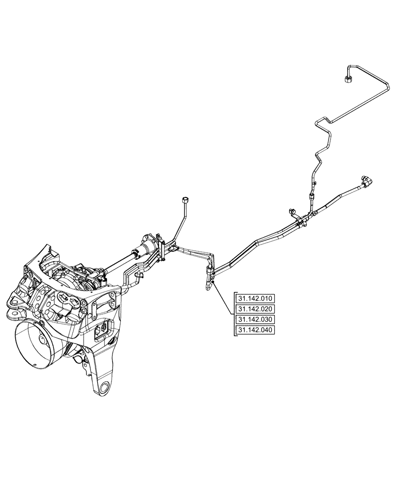 Схема запчастей Case IH OPTUM 270 CVT - (00.000.31[01]) - PICTORIAL INDEX - IMPLEMENT POWER TAKE-OFF (00) - GENERAL & PICTORIAL INDEX