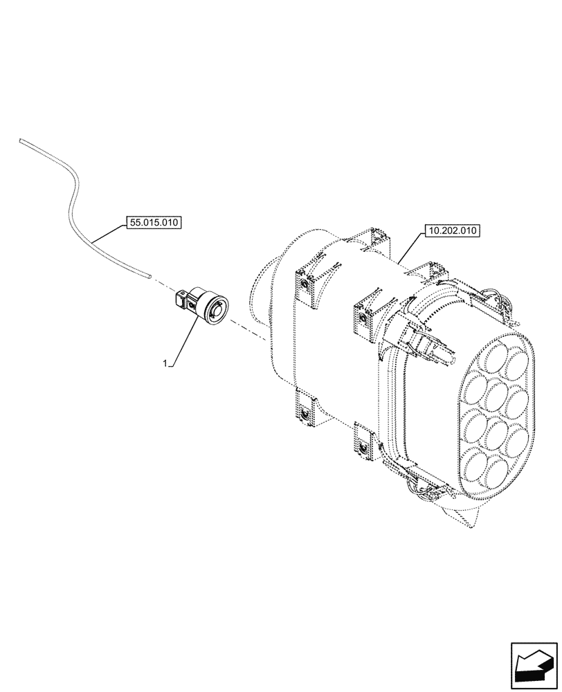 Схема запчастей Case IH FARMALL 110V - (55.014.030) - VAR - 342245, 342246, 759001, 759002 - AIR CLEANER, SENSOR (55) - ELECTRICAL SYSTEMS