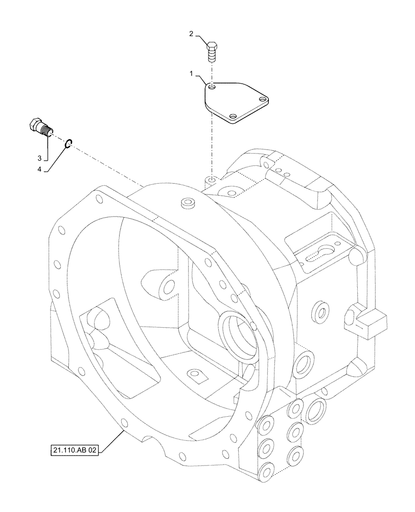 Схема запчастей Case IH FARMALL 50C - (21.130.BC[01]) - SHIFTING UNIT, CREEPER COVER, FARMALL 40C, 50C (21) - TRANSMISSION