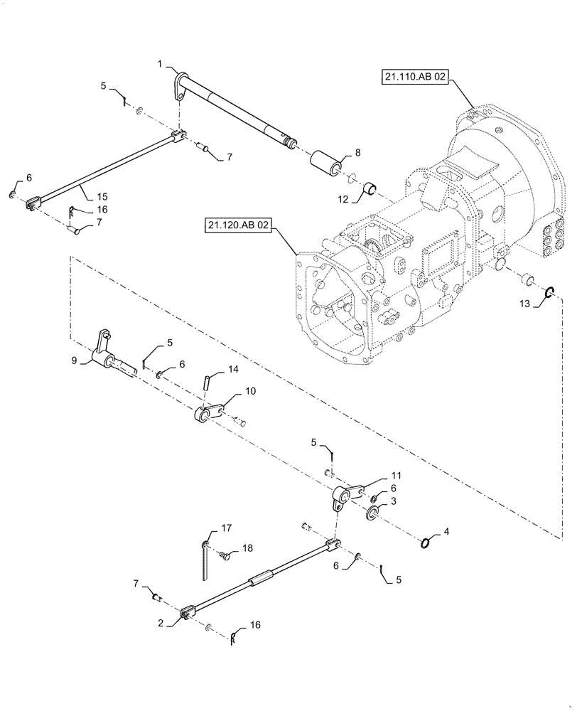 Схема запчастей Case IH FARMALL 50C - (33.120.AG[04]) - REAR BRAKE PEDAL, FARMALL 40C, 50C (33) - BRAKES & CONTROLS