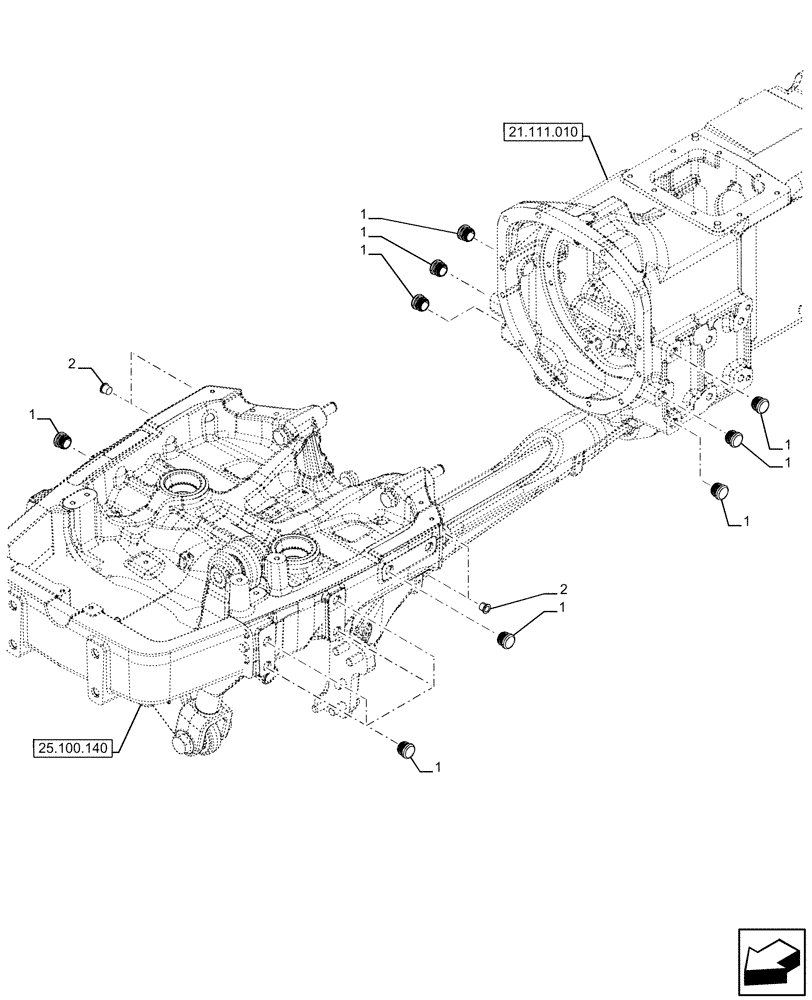 Схема запчастей Case IH FARMALL 110U - (82.100.050) - VAR - 342003, 342004, 744711 - PLUG, FRONT, W/ LOADER READY (82) - FRONT LOADER & BUCKET