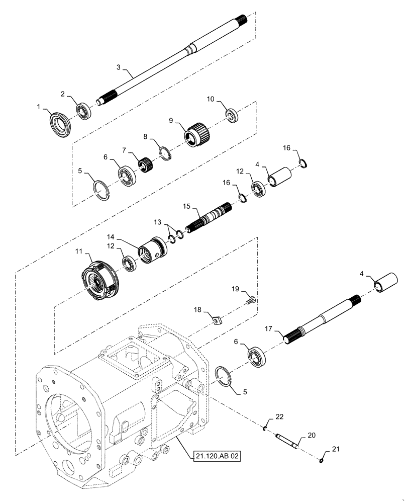 Схема запчастей Case IH FARMALL 50C - (31.110.AO[02]) - PTO SHAFT, CLUTCH, FARMALL 40C, 50C (31) - IMPLEMENT POWER TAKE OFF