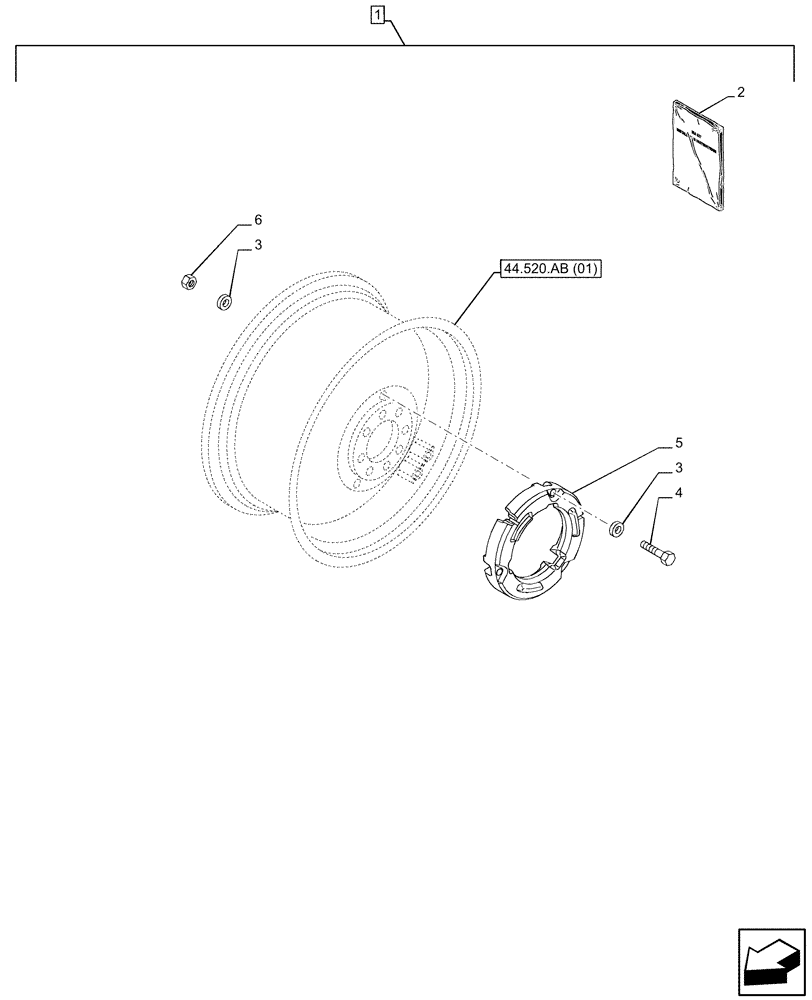 Схема запчастей Case IH PUMA 185 - (88.100.39[03]) - DIA KIT, WHEEL, BALLAST, RING (88) - ACCESSORIES