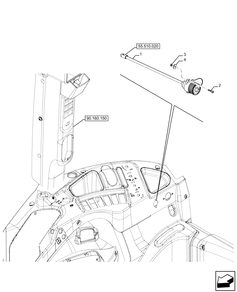 Схема запчастей Case IH FARMALL 110U - (55.510.060) - VAR - 337738 - ELECTRICAL SOCKET, ISO (55) - ELECTRICAL SYSTEMS