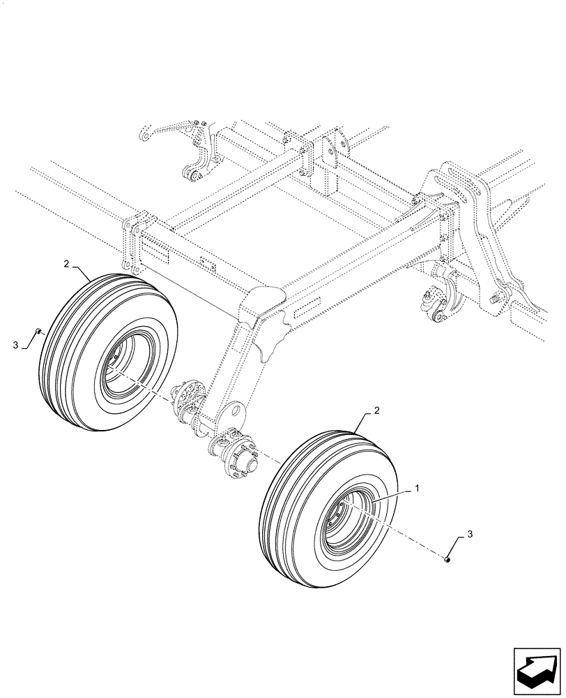 Схема запчастей Case IH 500 - (44.100.AA[01]) - REAR FRAME WHEELS (44) - WHEELS