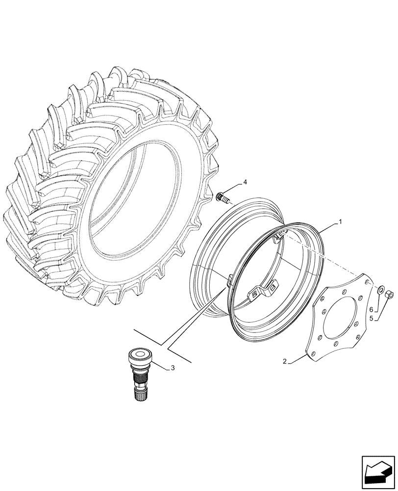 Схема запчастей Case IH FARMALL 80N - (44.511.050) - VAR - 8806401 - FRONT, WHEEL (W7X16) (44) - WHEELS