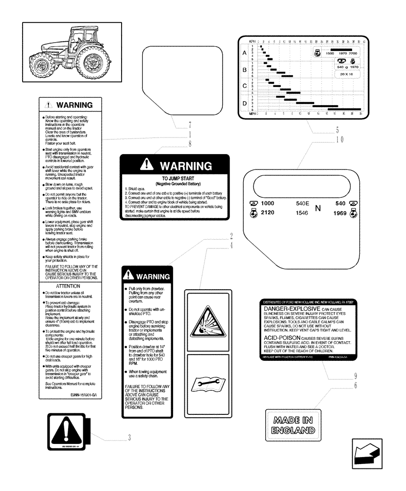 Схема запчастей Case IH MXM120 - (1.98.0[05]) - DECALS (13) - DECALS