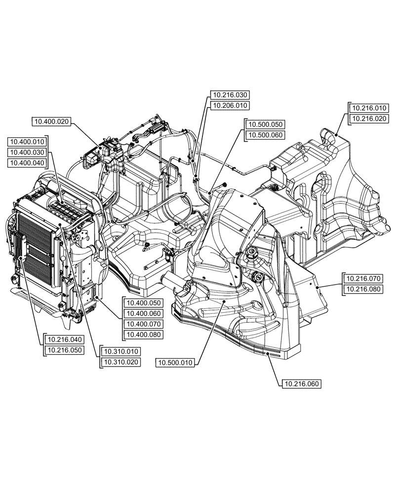 Схема запчастей Case IH OPTUM 270 CVT - (00.000.10[02]) - PICTORIAL INDEX - ENGINE (00) - GENERAL & PICTORIAL INDEX
