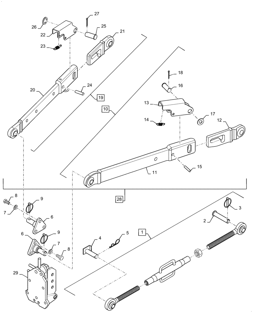 Схема запчастей Case IH FARMALL 40C - (37.120.AO[03]) - LINK, FARMALL 40C, 50C (37) - HITCHES, DRAWBARS & IMPLEMENT COUPLINGS