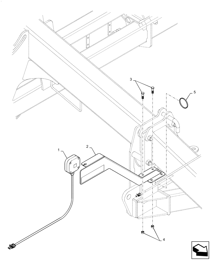 Схема запчастей Case IH 500 - (55.100.AA[01]) - FRONT LIGHT BRACKETS (55) - ELECTRICAL SYSTEMS