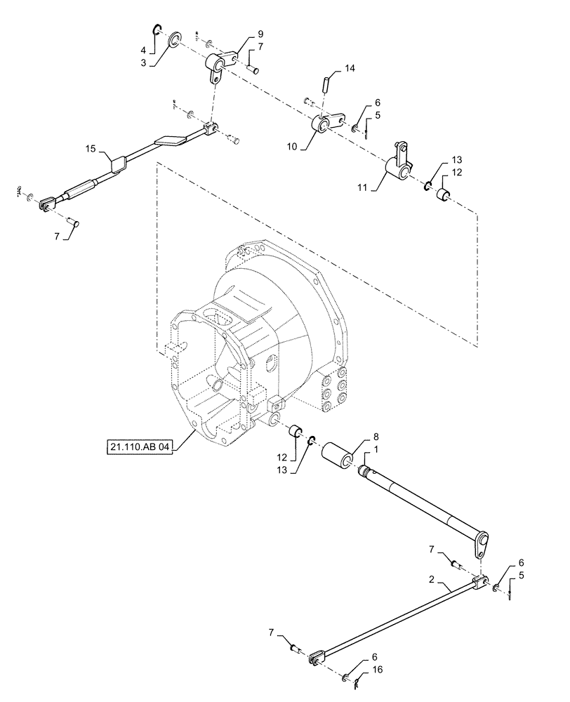 Схема запчастей Case IH FARMALL 50C - (33.120.AG[03]) - REAR BRAKE PEDAL, HST , FARMALL 40C, 50C (33) - BRAKES & CONTROLS