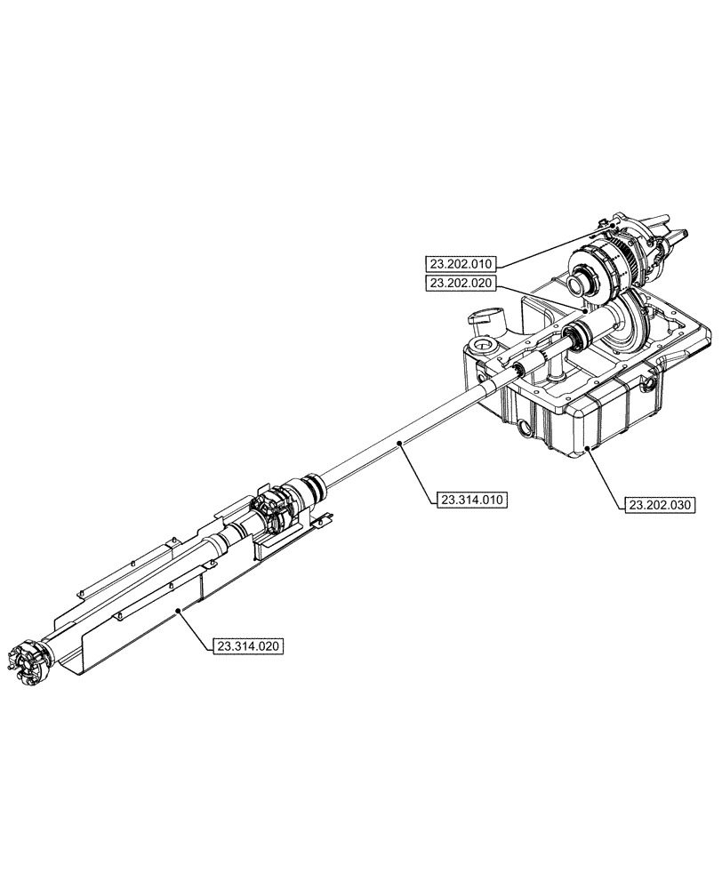 Схема запчастей Case IH OPTUM 270 CVT - (00.000.23) - PICTORIAL INDEX - FOUR WHEEL DRIVE SYSTEM (00) - GENERAL & PICTORIAL INDEX