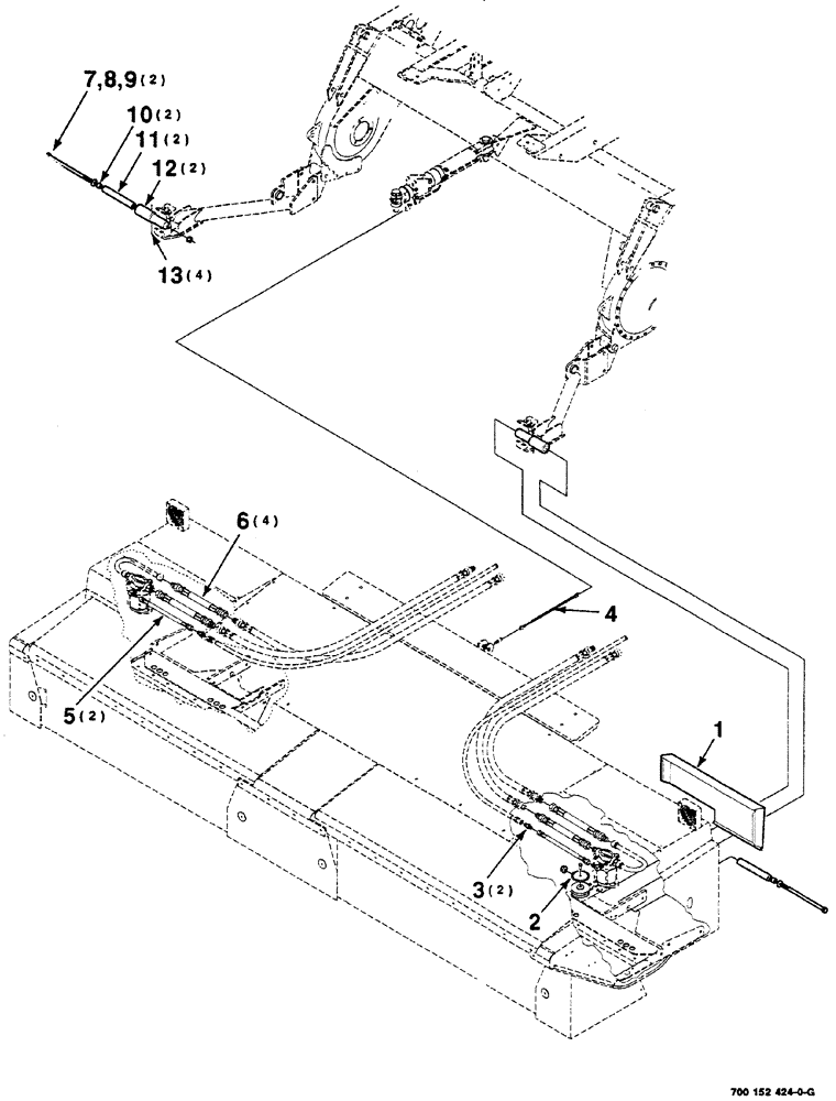 Схема запчастей Case IH 725 - (09-008) - HEADER ADAPTER KIT (88) - ACCESSORIES