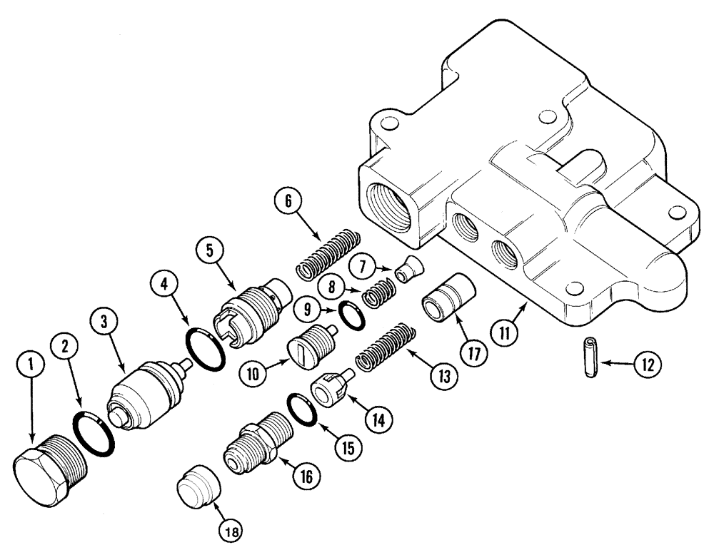 Схема запчастей Case IH C60 - (08-21) - UNLOADING AND FLOW CONTROL VALVE (08) - HYDRAULICS